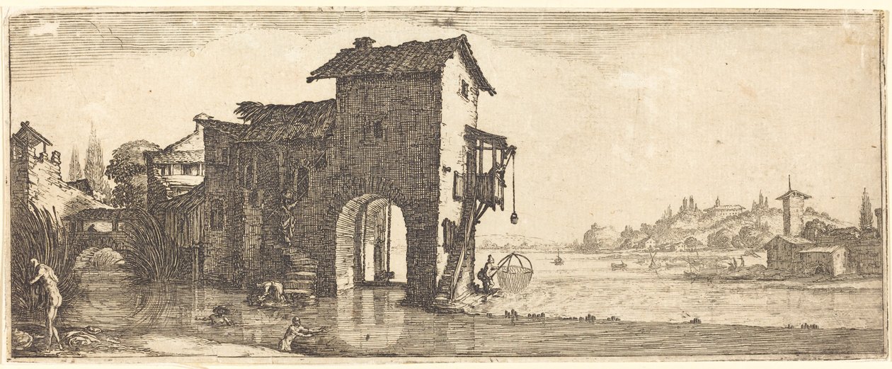 Vesimylly tekijältä Jacques Callot or Follower of Jacques Callot