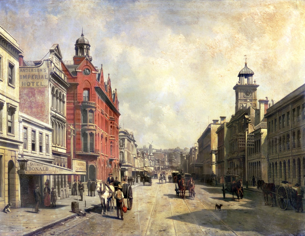 Näkymä Queen Streetille, Auckland tekijältä Jacques Carabain