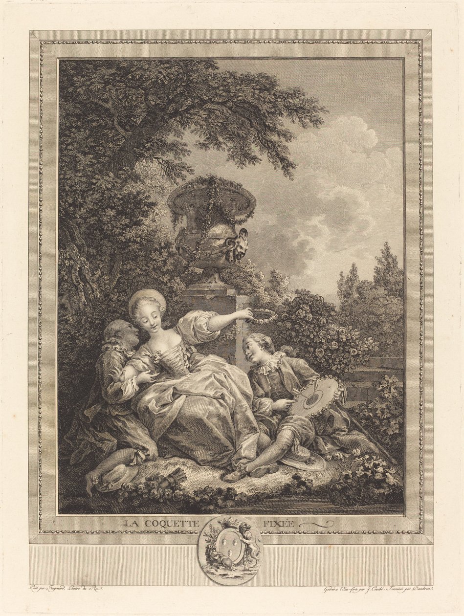 Koketti loppui tekijältä Jacques Couché and Jean Dambrun after Jean Honoré Fragonard