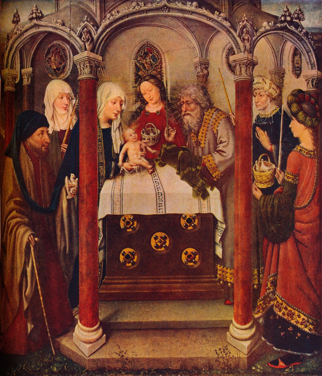 "Kristuksen esittely temppelissä: alttaritaulu", n. 1434 tekijältä Jacques Daret