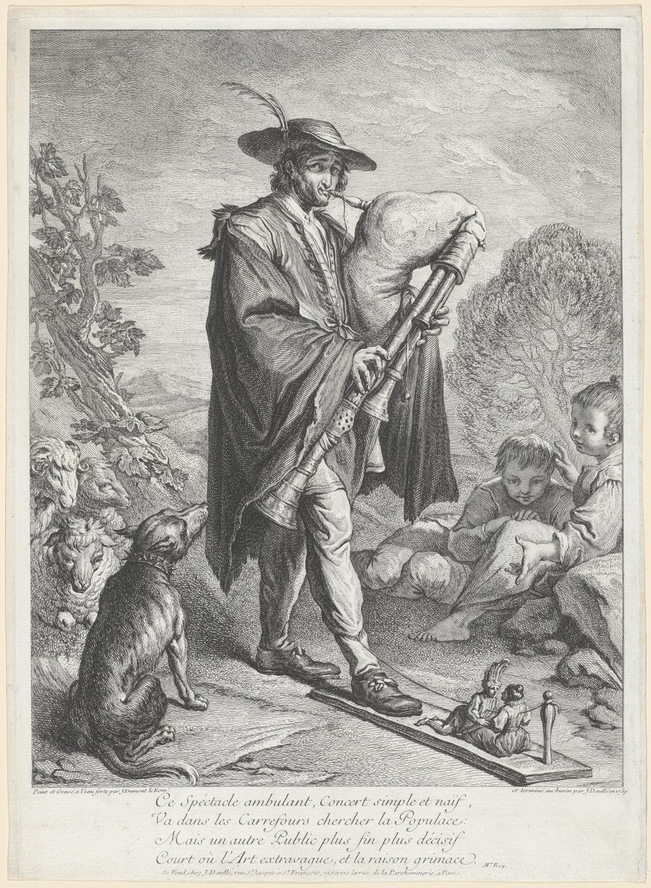 Säkkipillisoitin tekijältä Jacques Dumont Le Romain, finished by Jean Daullé