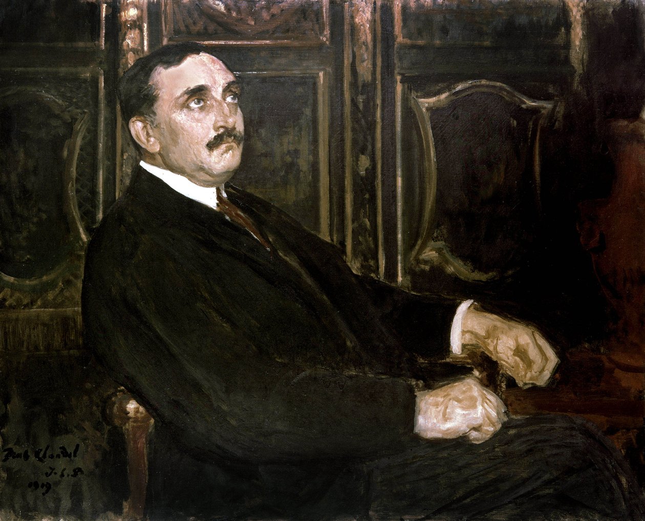 Ranskalainen kirjailija ja diplomaatti Paul Claudel, 1919 tekijältä Jacques Emile Blanche