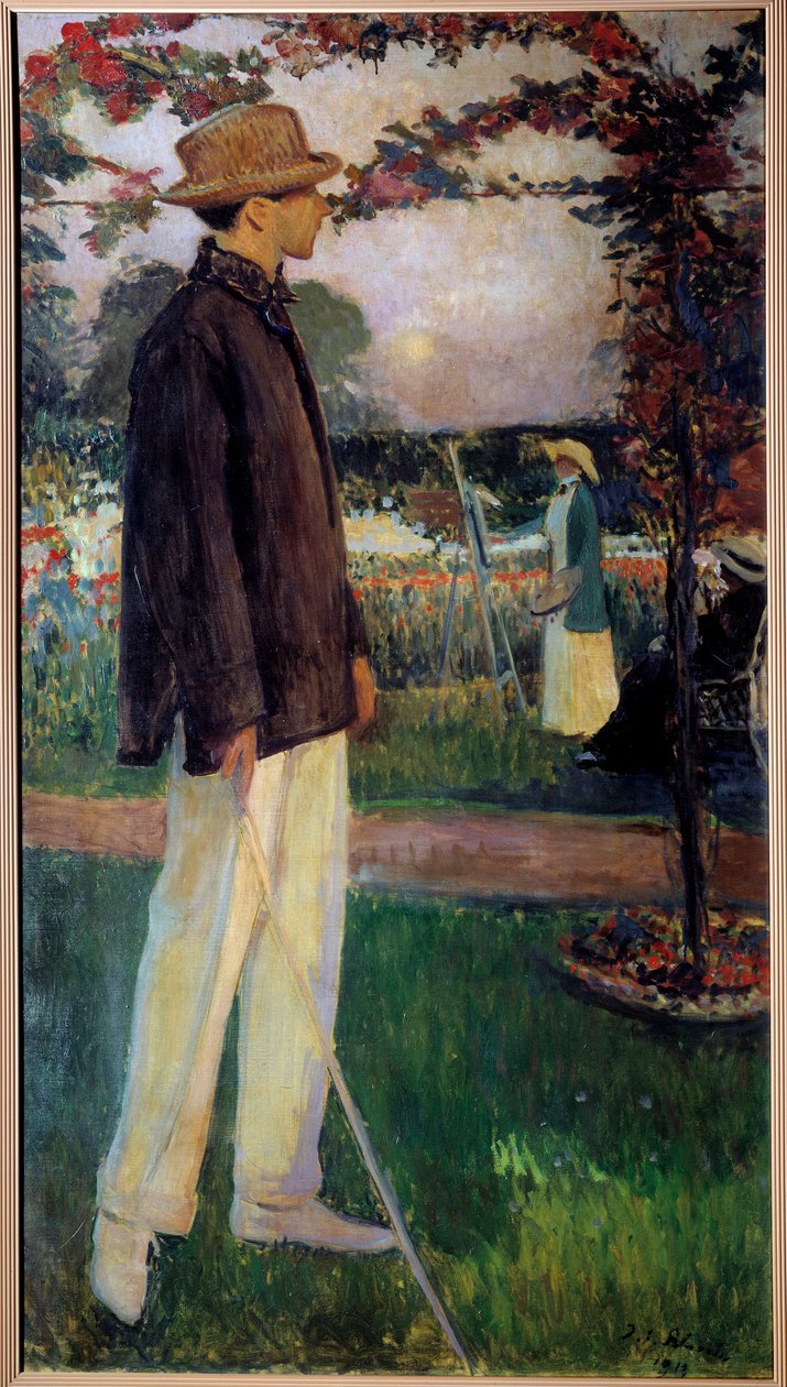 Muotokuva Jean Cocteaun (1889-1963) jalassa, kirjailija tekijältä Jacques Emile Blanche