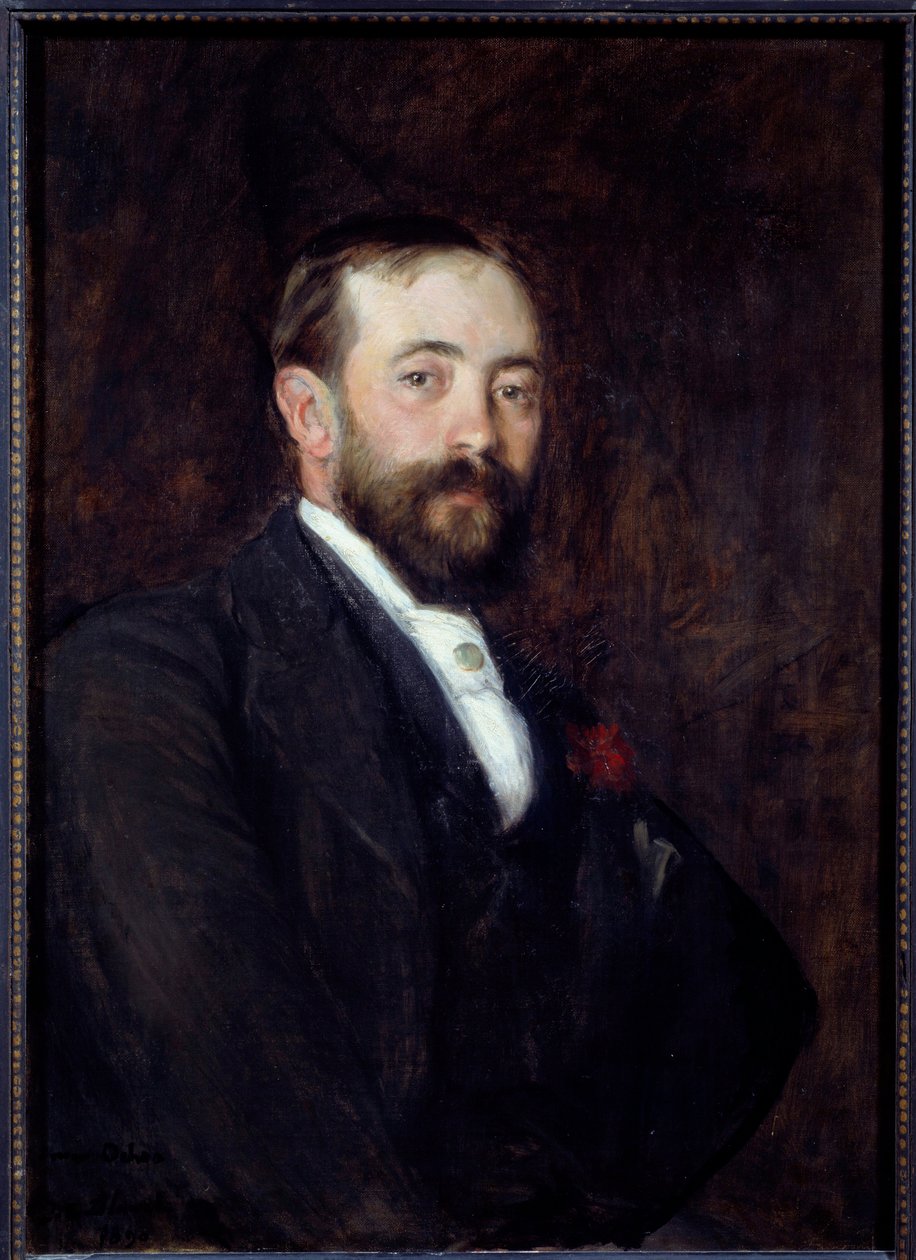 Espanjalaisen taidemaalari Don Rafael de Ochoa y Madrazon muotokuva (1858) Jacques Emilen (Jacques-Emile) Blanchen (1861-1942) maalaus 1890 Su. 0,55x0,77 m Rouen, Musee des Beaux Arts tekijältä Jacques Emile Blanche