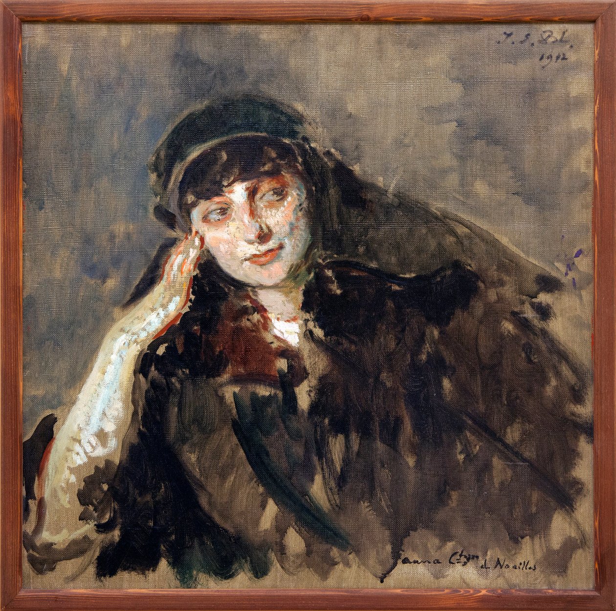 Tutkimus kreivitär Anna Elisabeth de Noaillesin muotokuvaa varten (maalaus) tekijältä Jacques Emile Blanche