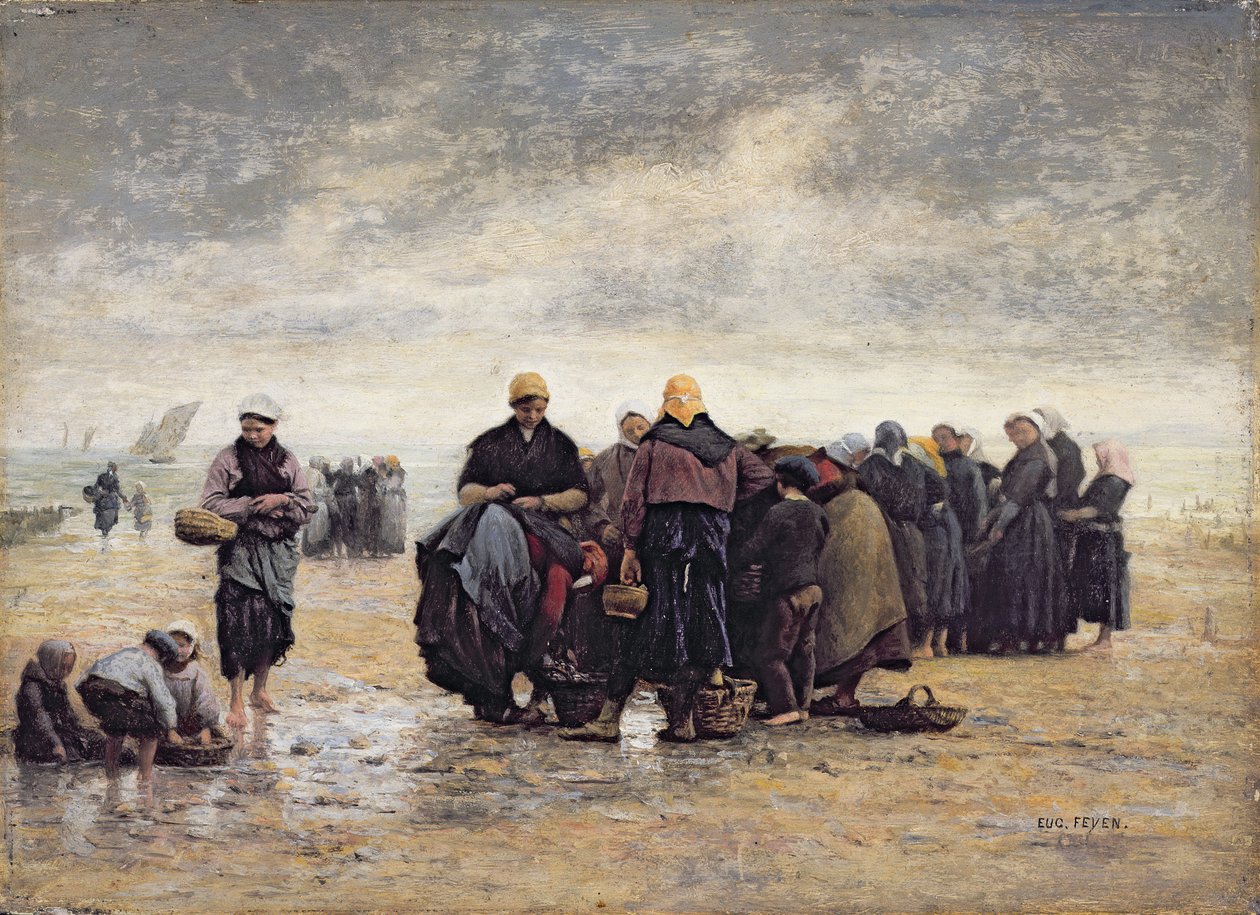 Rannalla (öljy paneelissa) tekijältä Jacques Eugene Feyen