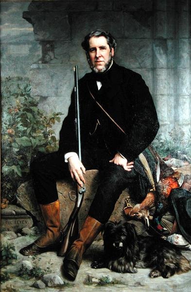 Muotokuva John Bowesista (1811-85), noin 1860 (öljy kankaalle). tekijältä Jacques Eugene Feyen