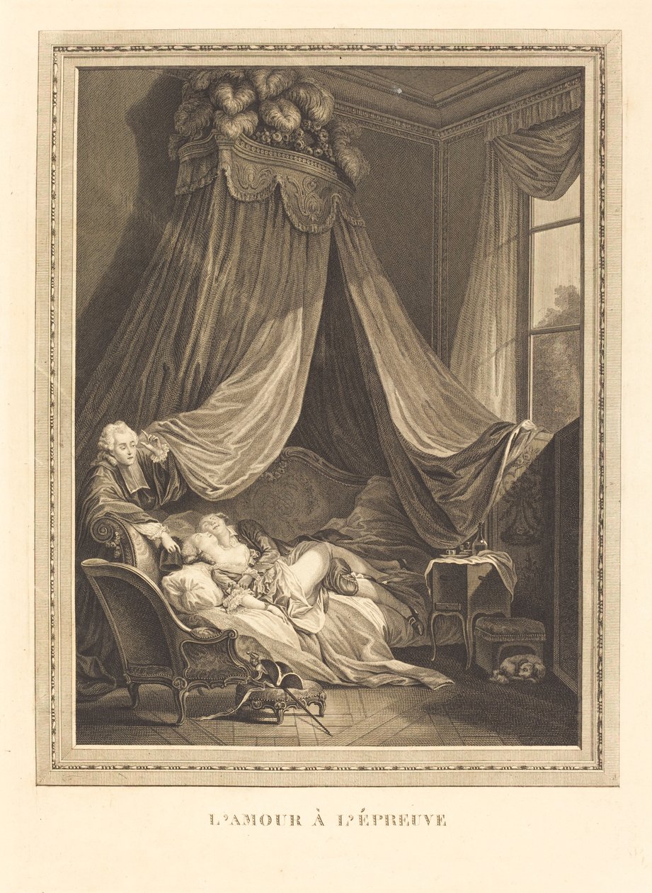 Rakkautta oikeudenkäynnissä tekijältä Jacques Firmin Beauvarlet after Pierre Antoine Baudouin