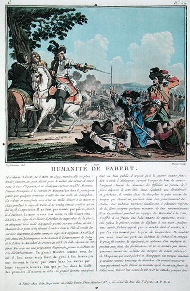 Abraham Fabertin (1599-1662) ihmiskunta, kaiverrus Jean Baptiste Morret (fl.1790-1820) tekijältä Jacques Francois Joseph (after) Swebach
