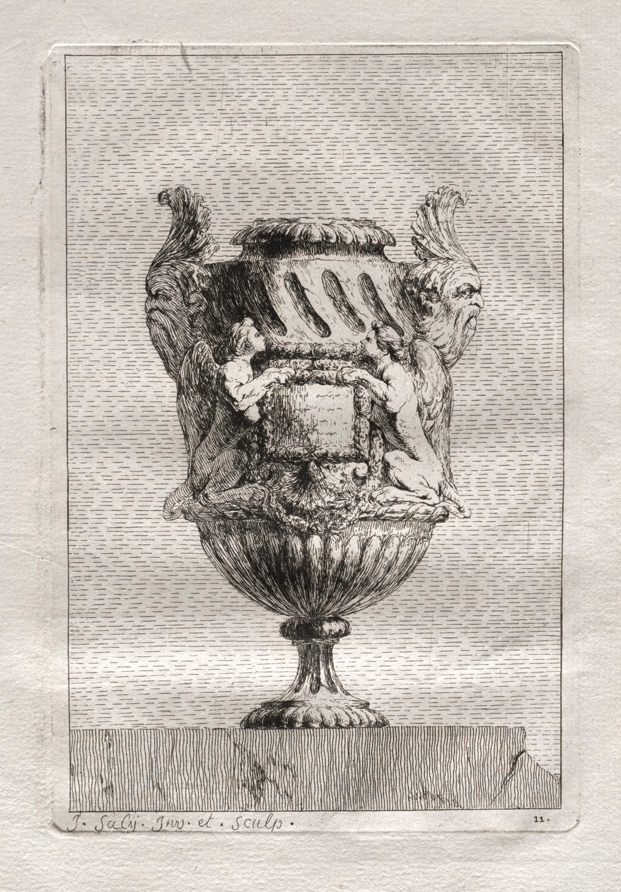 Maljakkosarja: levy 11, 1746. tekijältä Jacques Francois Joseph Saly