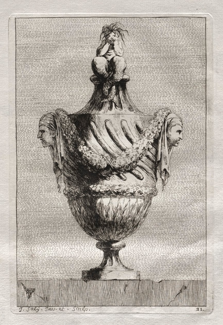 Maljakkosarja: levy 21, 1746. tekijältä Jacques Francois Joseph Saly
