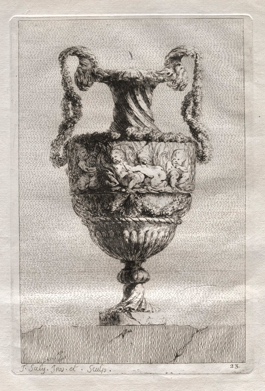 Maljakkosarja: levy 23, 1746. tekijältä Jacques Francois Joseph Saly