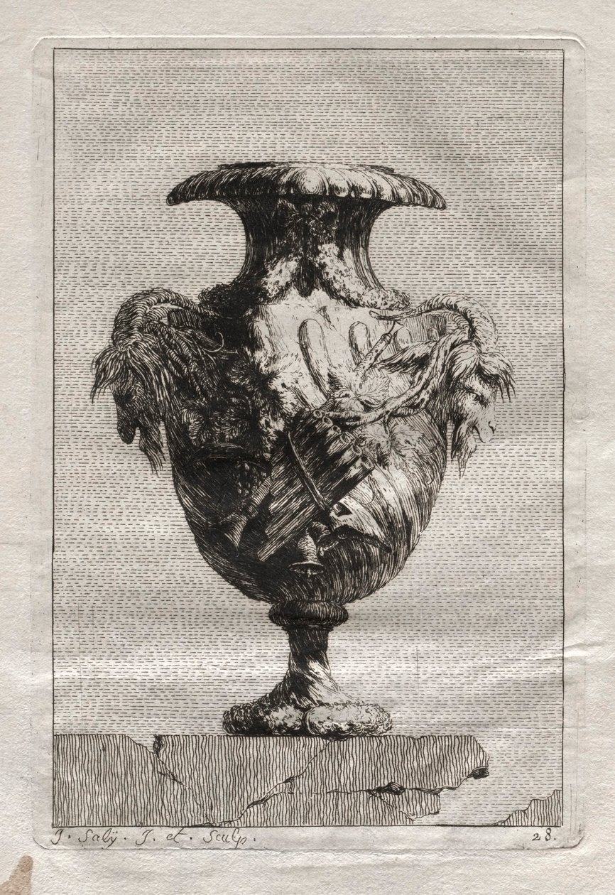Maljakkosarja: levy 28, 1746. tekijältä Jacques Francois Joseph Saly