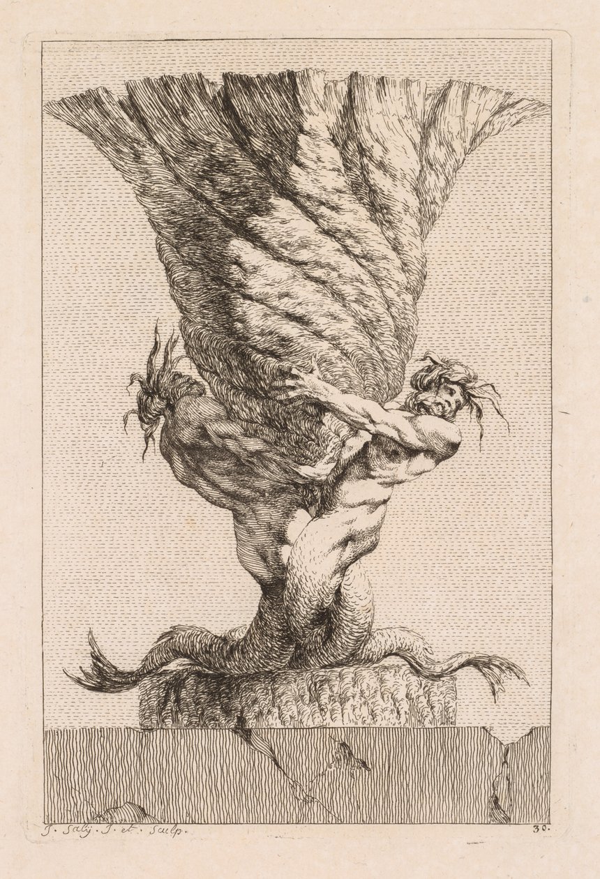 Maljakkosarja: levy 30, 1746. tekijältä Jacques Francois Joseph Saly