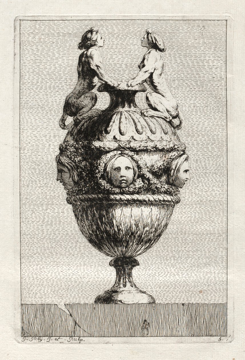 Maljakkosarja: levy 5, 1746. tekijältä Jacques Francois Joseph Saly