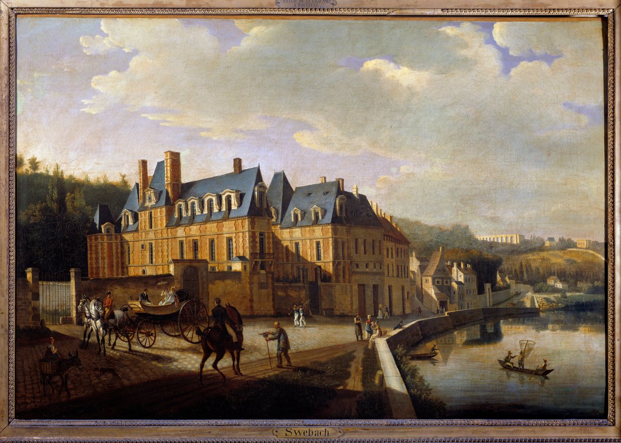 Chateau de la Chaussee lähellä Bougivalia tekijältä Jacques Francois Joseph Swebach