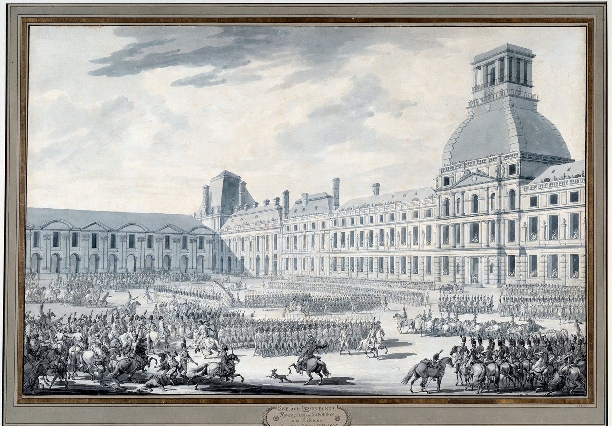 Napoleon Bonaparten (1769-1821) Revue des troupes Tuileries