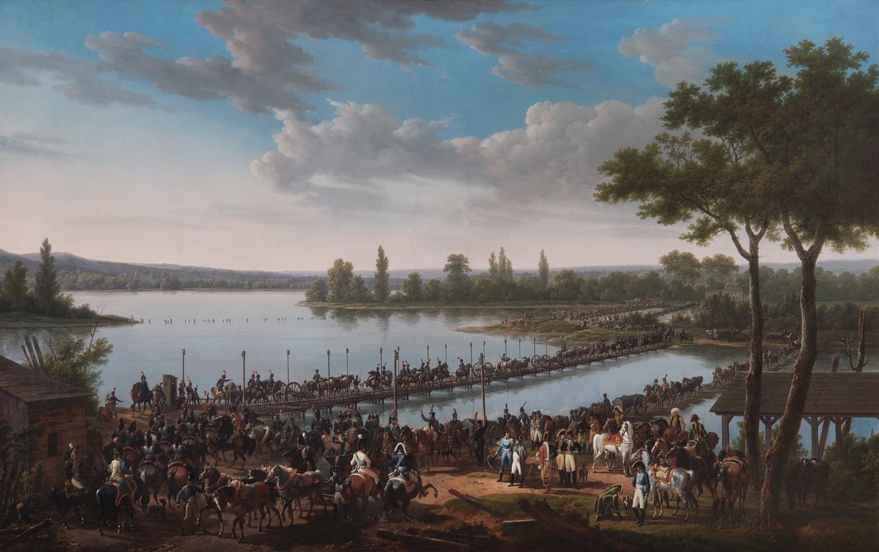 Napoleonin Tonavan kulku ennen Wagramin taistelua, 1809 1810 tekijältä Jacques Francois Joseph Swebach