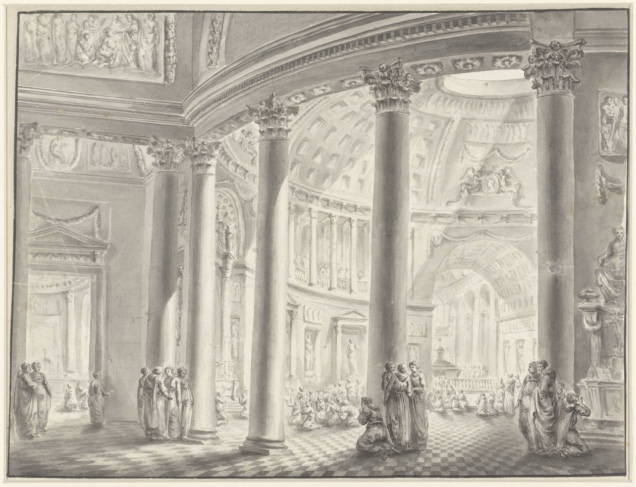 Kupolikirkon sisätilat tekijältä Jacques François Blondel