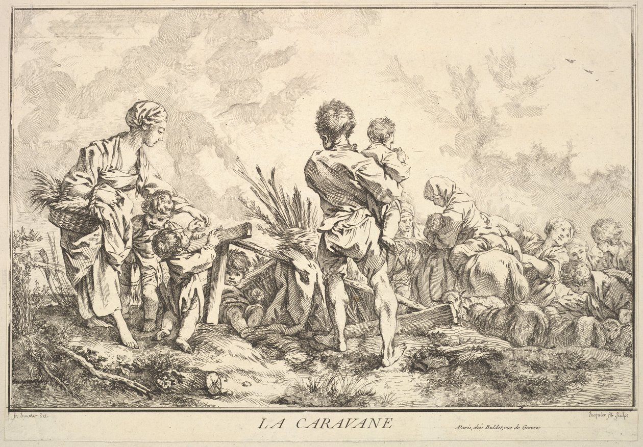 Caravan, 1700-luvun puolivälistä loppu. tekijältä Jacques Gabriel Huquier