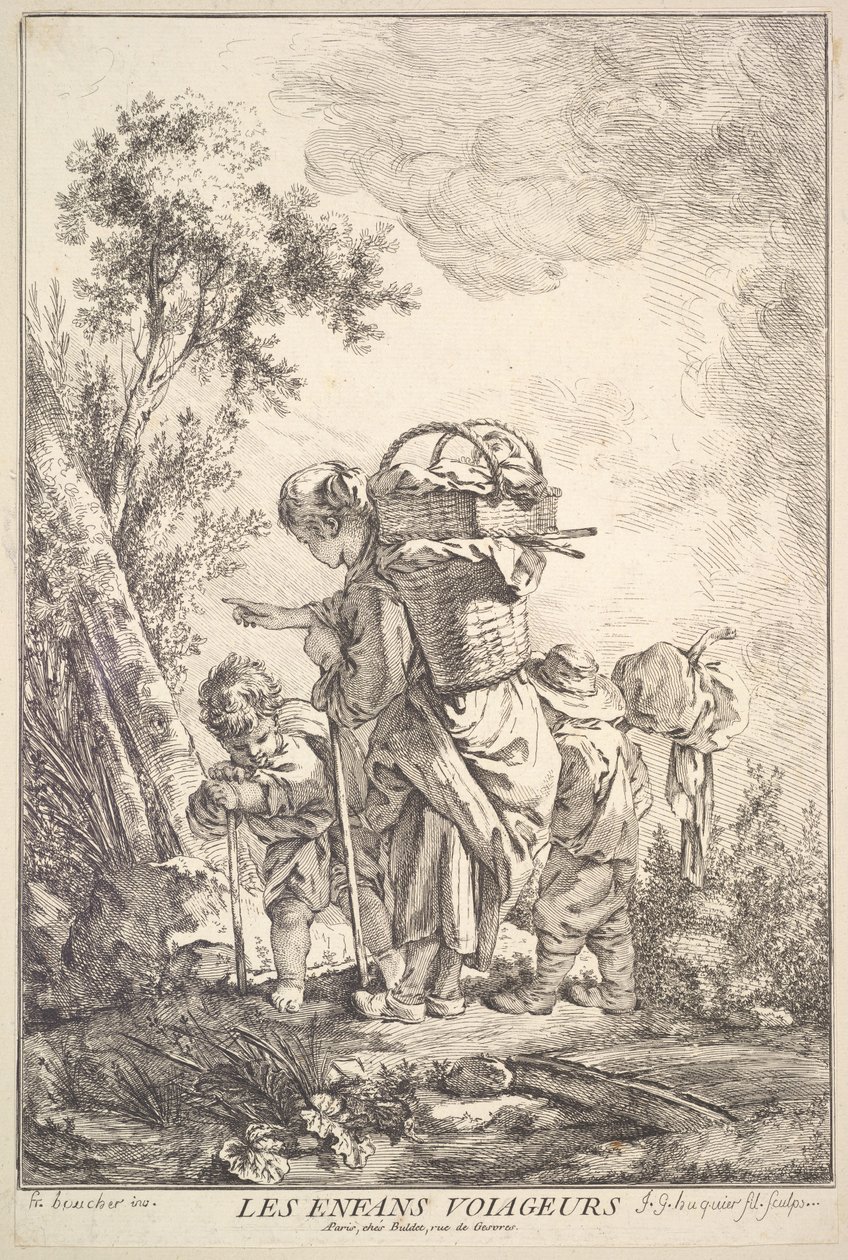 The Travelling Children, 1700-luvun puolivälistä loppupuolelle. tekijältä Jacques Gabriel Huquier