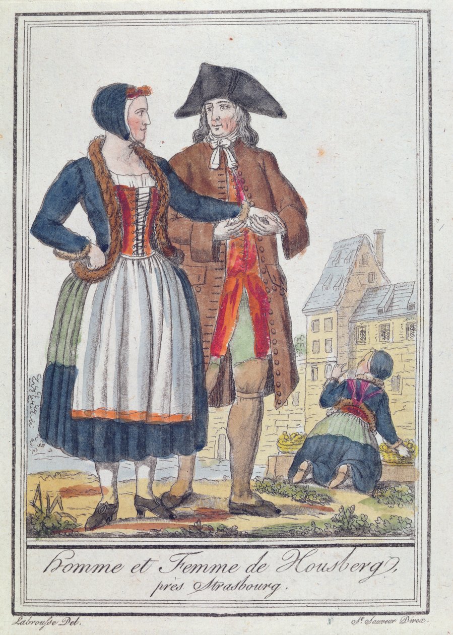 Housbergin asukkaat, lähellä Strasbourgia, 1796 tekijältä Jacques Grasset de Saint Sauveur