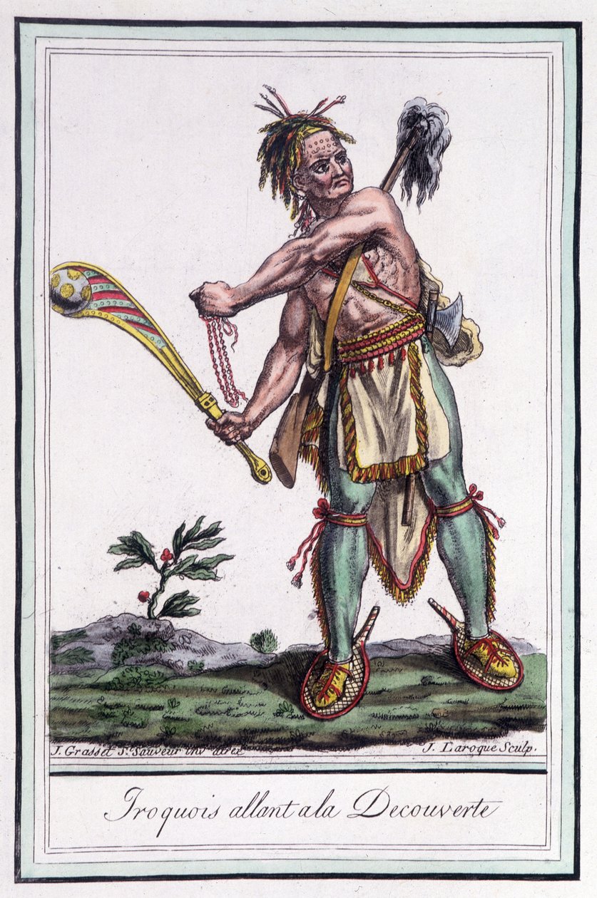 Irokeesi "" menossa löytölle"" - kirjassa "" Matkojen tietosanakirja" - kirjoittaja Grasset St Sauveur, Paris tekijältä Jacques Grasset de Saint Sauveur
