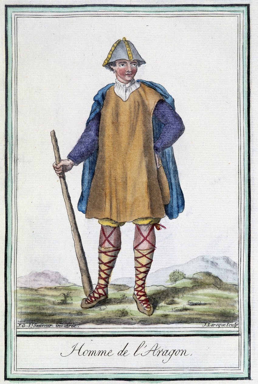 Man of Aragon (Espanja) - Grasset St Sauveurin "" Encyclopedia of Travels" -julkaisussa, toim. 1796 tekijältä Jacques Grasset de Saint Sauveur