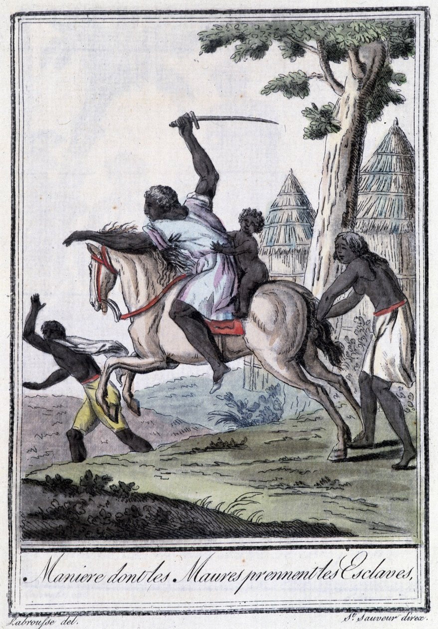 Hallitse, kenen Mouret ottavat orjia - Grasset Saint Sauveurin "" Encyclopédie des voyages -kirjassa, toim. Pariisi 1796 tekijältä Jacques Grasset de Saint Sauveur