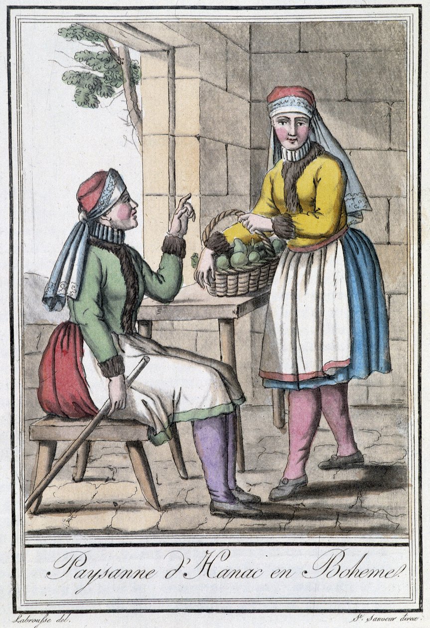 Talonpoikana Hanacista, Böömistä (Tšekoslovakia) - Grasset St Sauveurin, Pariisin "" Matkojen tietosanakirjassa" tekijältä Jacques Grasset de Saint Sauveur