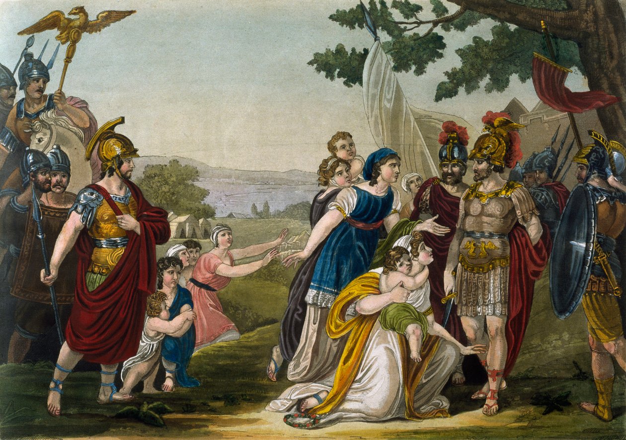 Jacques Grasset de Saint-Sauveurin (1757-1810) sabiinilaisten naisten raiskaus, kaiverrus antiikin Roomasta tai historiallinen ja kuvallinen kuvaus kaikesta, mikä liittyy roomalaiseen kansaan, heidän armeijaan, tapoihinsa, uskonnolliseen ja julkiseen elämä tekijältä Jacques Grasset de Saint Sauveur