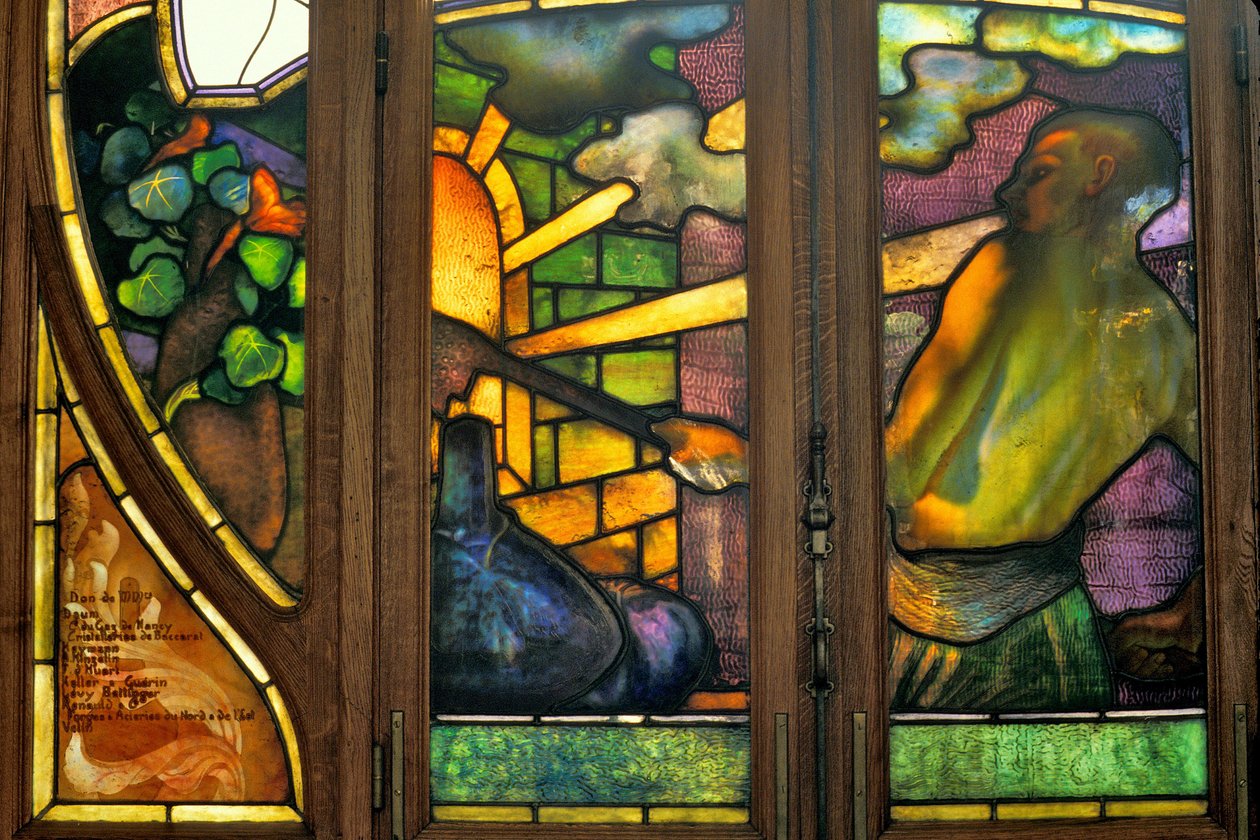 Nancy (osasto 54), Art Nouveau, Kauppa- ja pörssikamari, Jacques Gruberin lasimaalaus (1870-1936) tekijältä Jacques Gruber