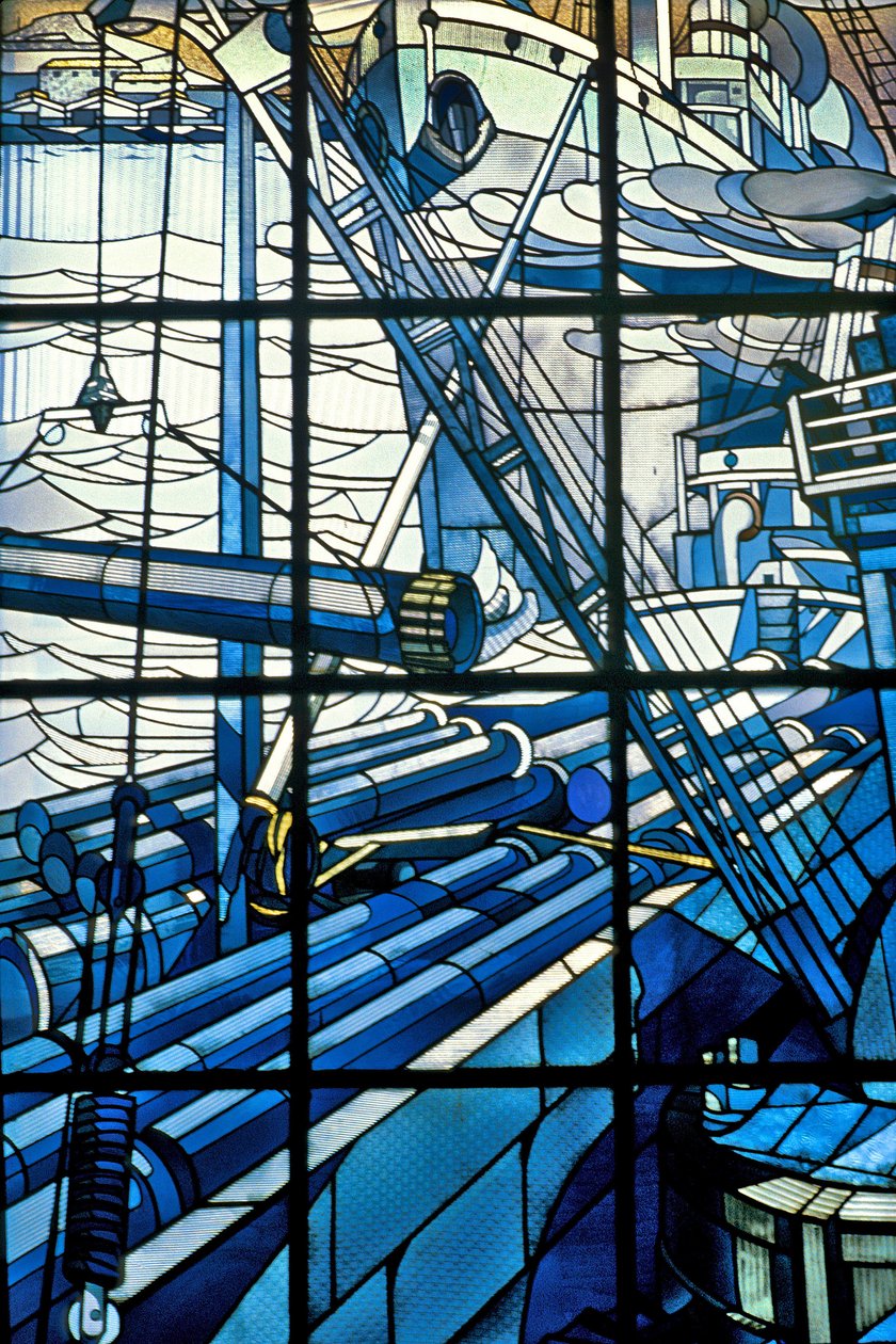 Nancy (osasto 54), Art Nouveau, Jacques Gruberin (1870-1936) lasimaalaukset, Pont a Mousson, av. de la vapautuminen tekijältä Jacques Gruber