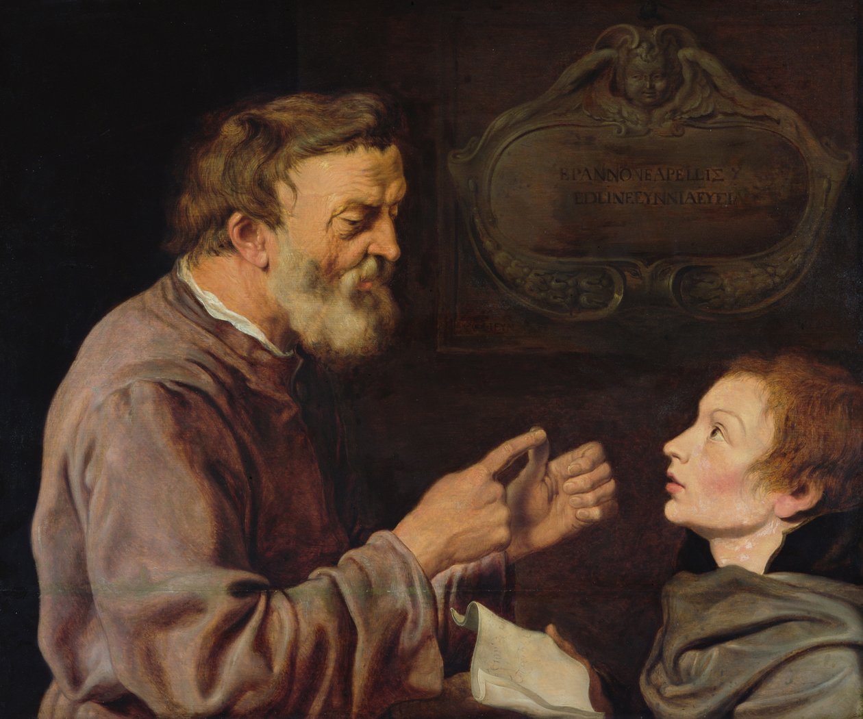 Mestari ja oppilas tekijältä Jacques II de Gheyn