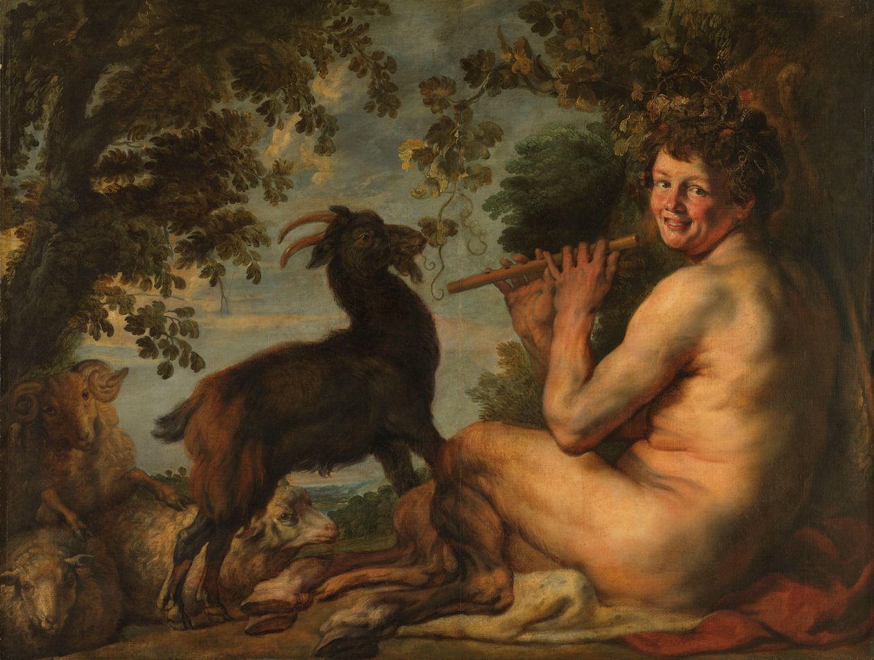 Satyr Pan hoitamassa laumaansa tekijältä Jacques Jordaens