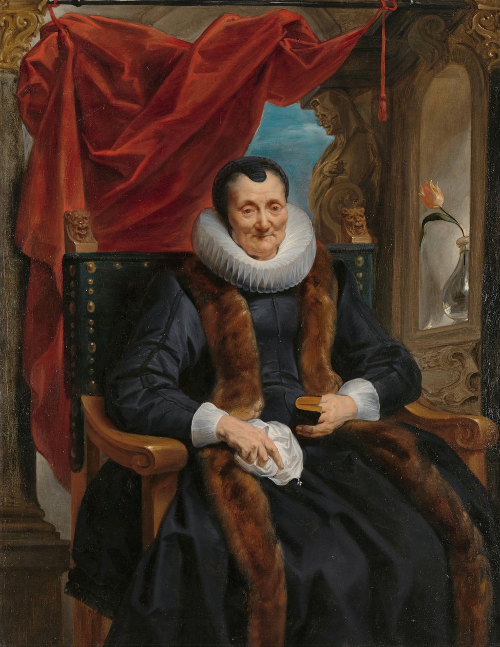 Magdalena de Cuyperin muotokuva Rogier Le Witerin äidin Magdalena de Cuyperin muotokuva tekijältä Jacques Jordaens