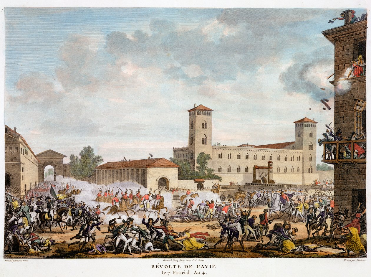 Kapina Paviassa, Italiassa 7 Prairia, 4. toukokuuta 1796. tekijältä Jacques Joseph Coiny