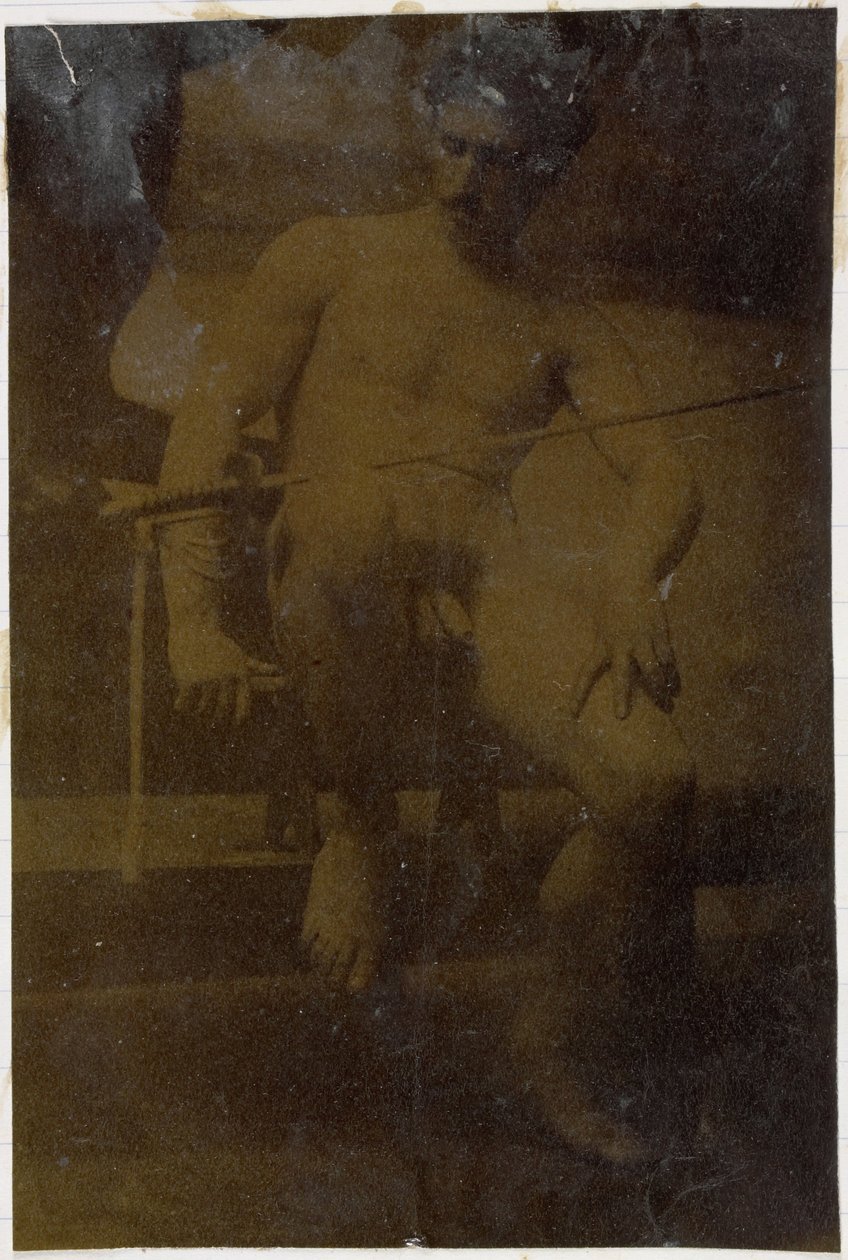 Tutkimus miesmallista, joka istuu edestä miekka sylissään, Jacques de Lalaingin studiossa tekijältä Jacques Lalaing (attributed to)