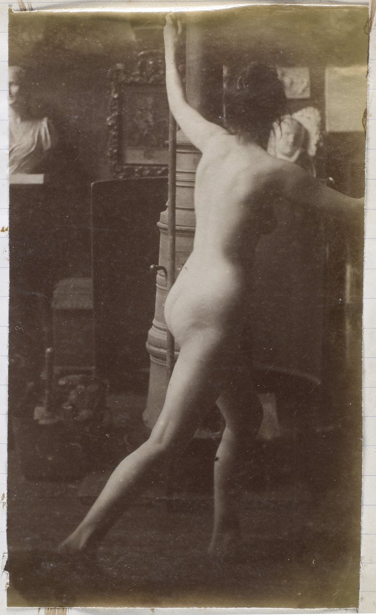 Tutkimus alaston naismallista, takaa katsottuna, Jacques de Lalaingin studiossa tekijältä Jacques Lalaing (attributed to)