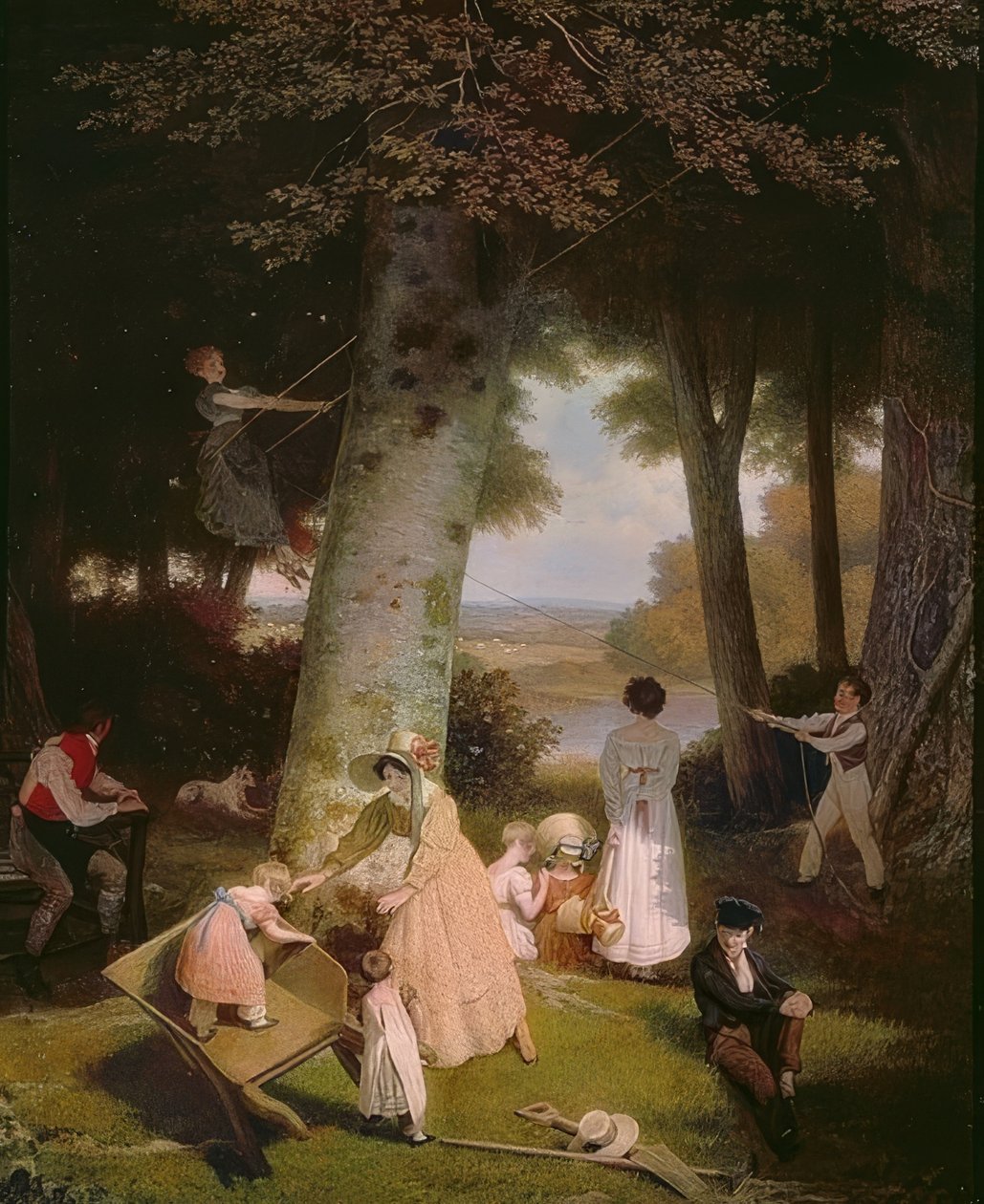 Leikkipaikka (La Place de Jeux). 1830 tekijältä Jacques Laurent Agasse