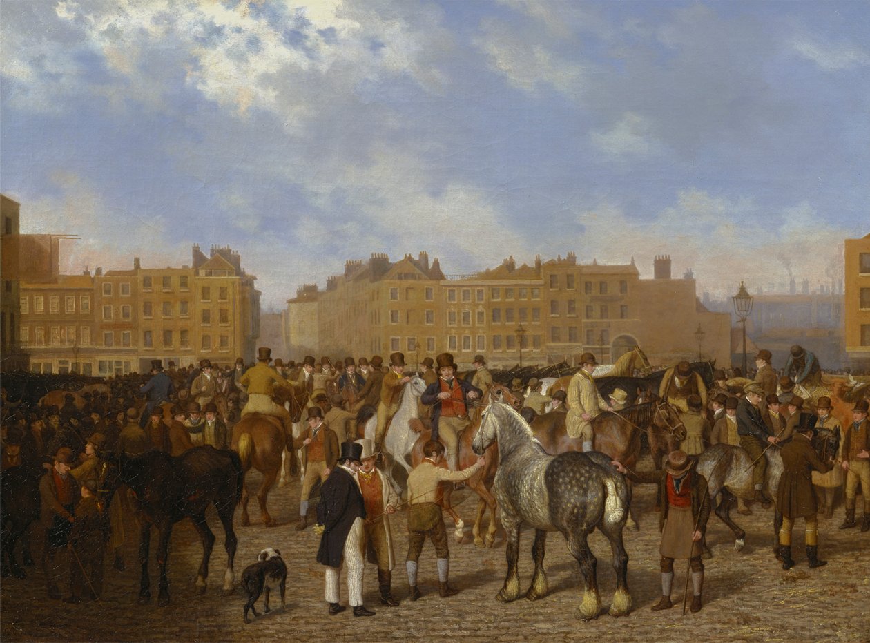 Vanha Smithfield Market tekijältä Jacques Laurent Agasse