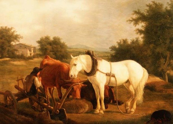 Plough-tiimi lepää tekijältä Jacques Laurent Agasse