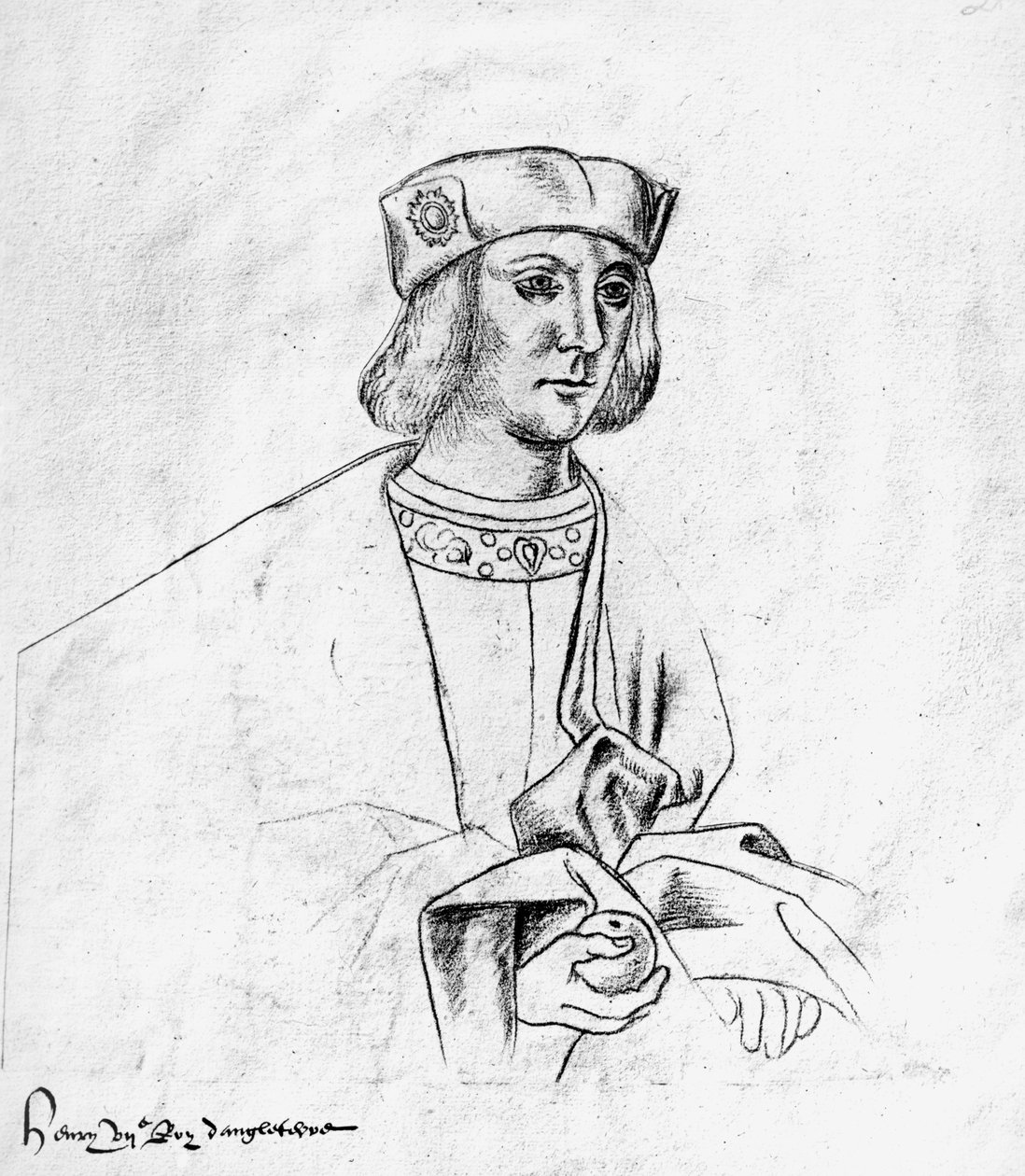 Ms.266 fol.10 Henrik VII (1457-1509) Englannin kuningas (1485-1509), kirjasta "Recueil d