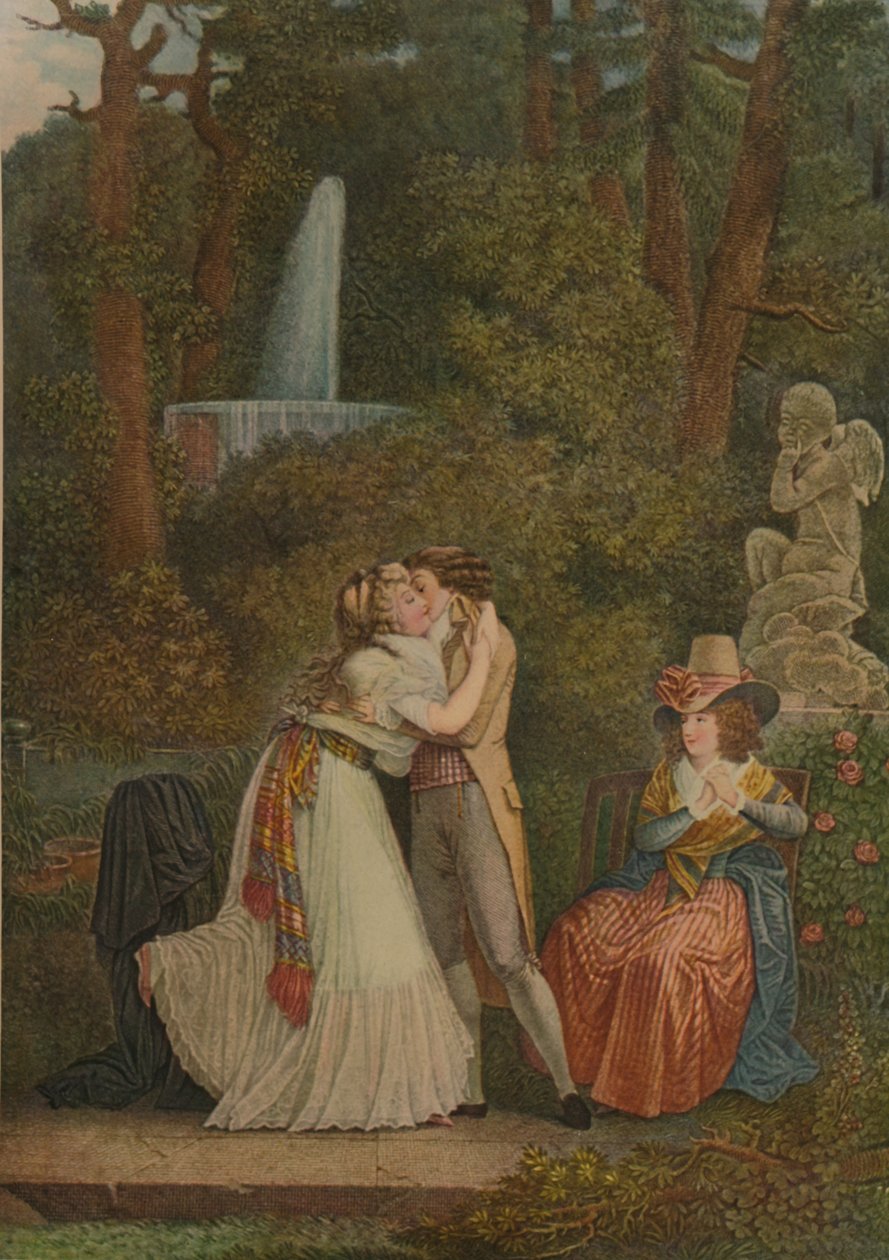 Julie, tai rakkauden ensimmäinen suudelma, ensimmäinen suudelma, 1784-1799, 1913 tekijältä Jacques Louis Copia