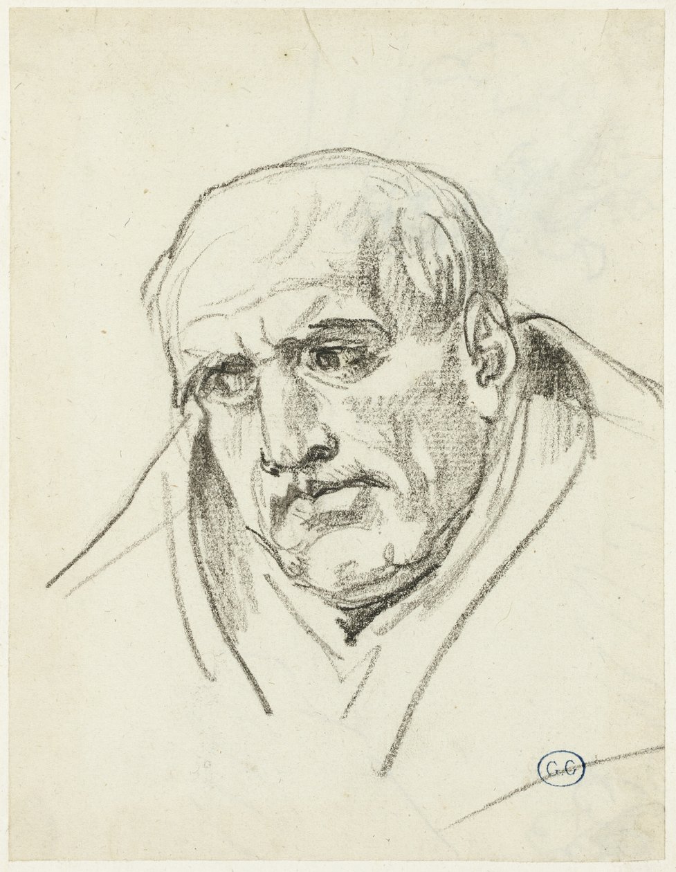Vanhemman miehen rintakuva tekijältä Jacques Louis David