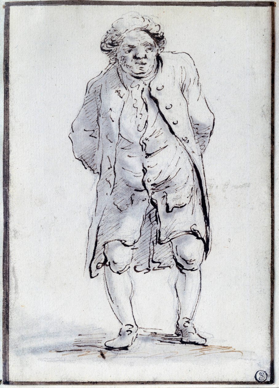 Sarjakuva Honore Gabriel (Honore-Gabriel) Riqueti, Mirabeaun kreivi (1749-1791) Ain. Jacques Louis Davidin (1748-1825) piirustus 1700-luvulla. Himmeä. 0,17x0,12 m. Pariisi, Louvre-museo tekijältä Jacques Louis David