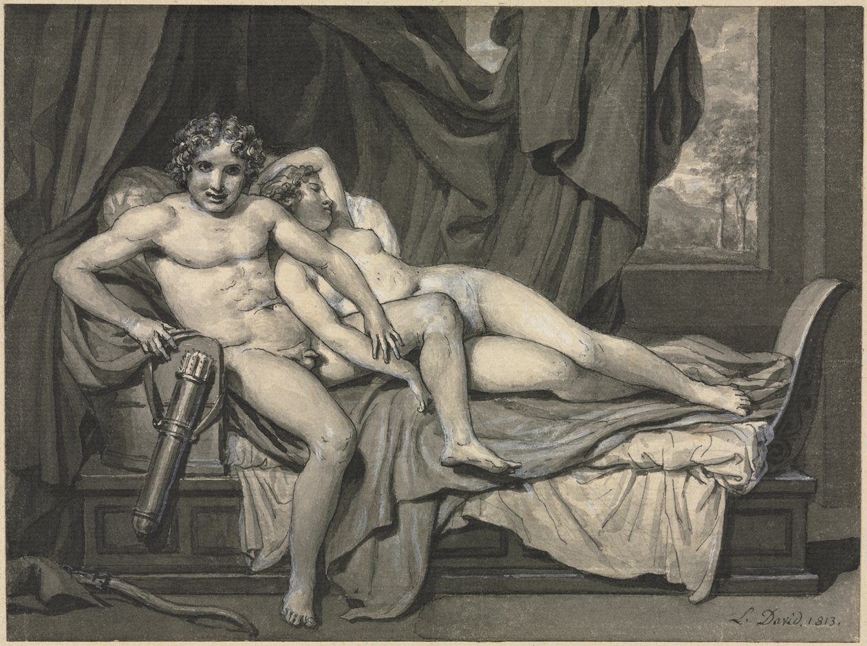 Cupid ja Psyche tekijältä Jacques Louis David