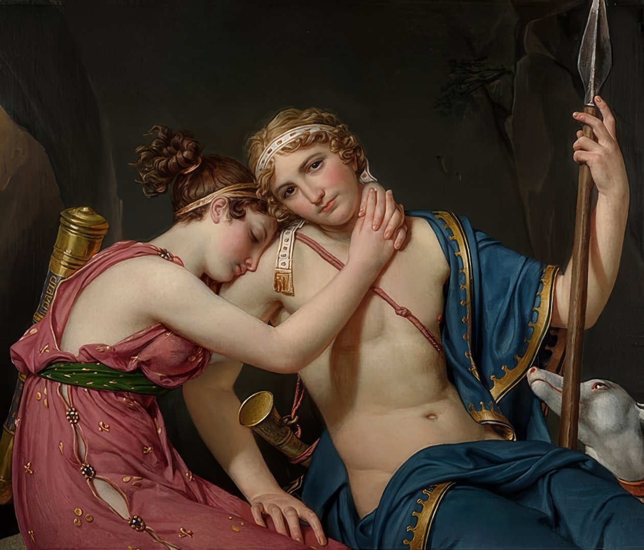 Telemakoksen jäähyväiset ehtoolliselle. 1818 tekijältä Jacques Louis David