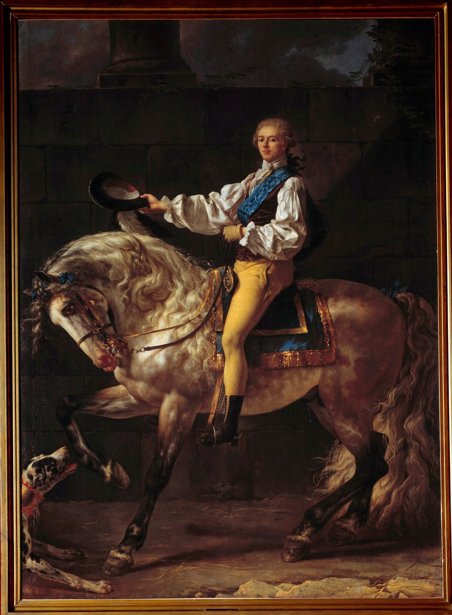 Kreivi Stalislas Potockin (1755 - 1821) ratsastusmuotokuva. Jacques Louis Davidin (1748-1825) maalaus tekijältä Jacques Louis David