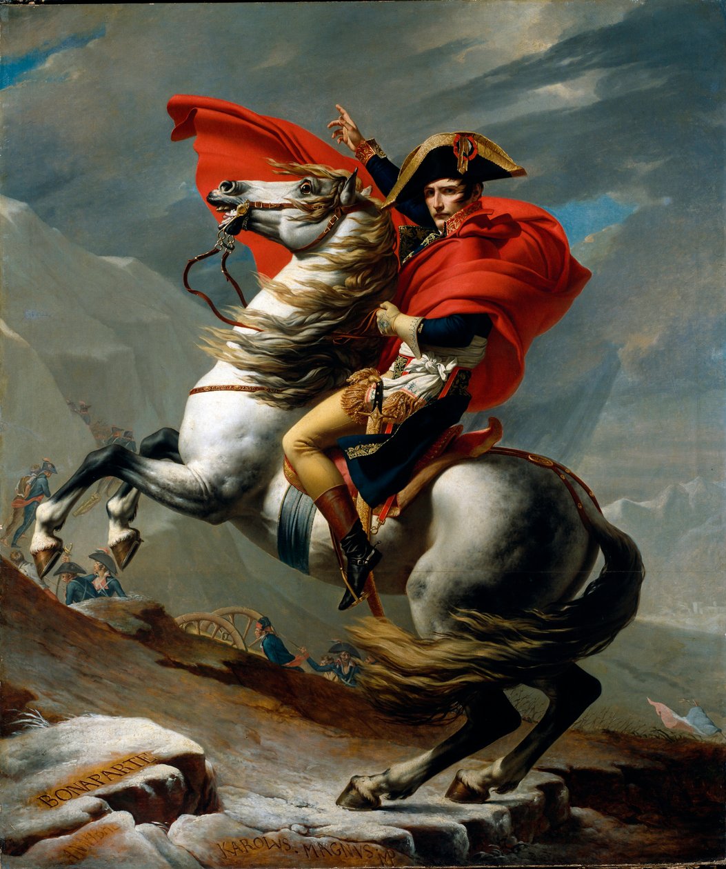 Napoleon I Bonaparten ratsastusmuotokuva tekijältä Jacques Louis David